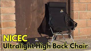 NICEC ULTRALIGHT High Back CAMP CHAIR | Redesigned camp chair from NICE C