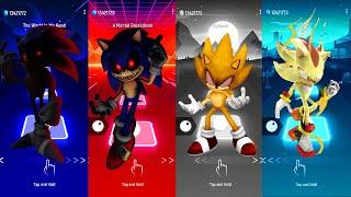 Sonic EXE VS Super Sonic Tiles hop EDM Rush