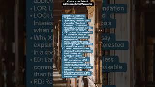 Law School Admissions Terminology & Acronyms