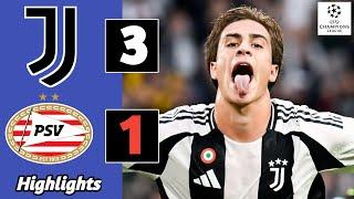 Juventus vs Psv eindhoven (3-1) All goals & highlights uefa champions league 