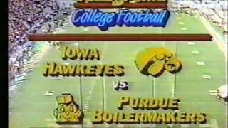 1985 Iowa Hawkeyes @ Purdue Boilermakers Football (Full Game - No Huddle)