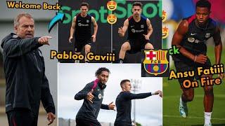  PABLO GAVI RETURN TO BARCELONA TRAINING  BARCELONA PREPARATION TO GIRONA 