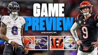 NFL Week 18 Saturday Preview: Browns at Ravens & Bengals at Steelers | Game Preview