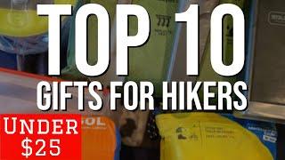 HIKING and BACKPACKING GIFTS UNDER $25 // Top 10 Gift Ideas for Hikers and Backpackers