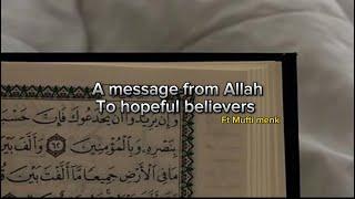 A “message from Allah to you” YOUR SIGN