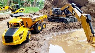 MOBIL TRUK MUAT PASIR LEWAT LUMPUR - SIMULASI ALAT BERAT LOADER BEKO KERUK RC