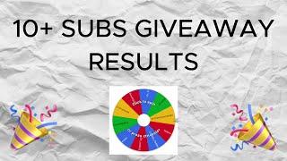 GIVEAWAY RESULTS/WINNER