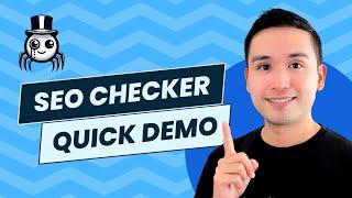 SEO Checker - Quick Demo and Tutorial