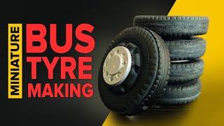 RC Miniature tyre Making easy way / DIY Zed One Bus tyre miniature making without tools