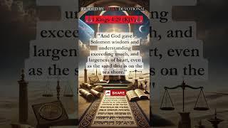 1 Kings 4:29 – Solomon’s Vast Wisdom