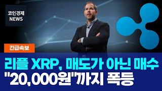 [리플 XRP] 갑작스러운 물량 증가! 매도가 아니라 매수였다!? "20,000원"까지 폭등 열차 출발!