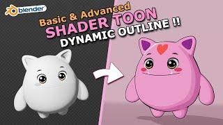 Blender anime toon shader and dynamic outline Basic and Advanced