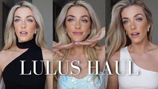 Lulus TRY ON HAUL | Wedding Guest, Bridal Shower and Rehearsal Dinner Dresses