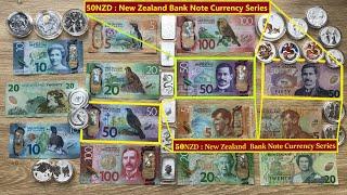 New Zealand Currency Bank Note Series : 50 New Zealand Dollar (50NZD Bank Note)