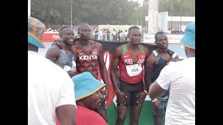 WATCH FERDINAND OMANYALA LEADING KENYA TO BOTSWANA GOLDEN GRAND PRIX MEN's 4 x100m RELAY VICTORY