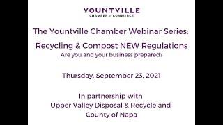 Yountville Chamber Webinar: Recycling and Compost New Regulations