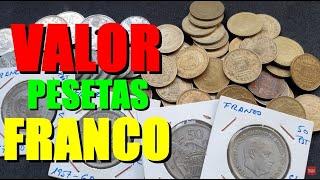 ¿CUÁL ES el VALOR de las PESETAS de FRANCO? #monedas #numismática