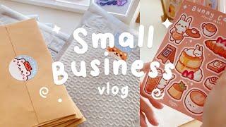 studio vlog  packing orders for my small business, printing stickers, daily life