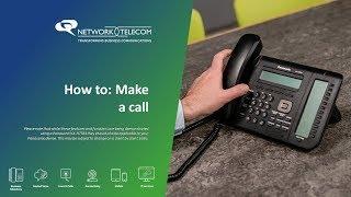 Pansonic handset: How to Make A Call