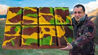 MADE A GIANT DUBAI CHOCOLATE BAR  UP IN MOUNTAINS!