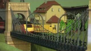 Suspension bridge. Made by Hornby.  R8008. OO Gauge.