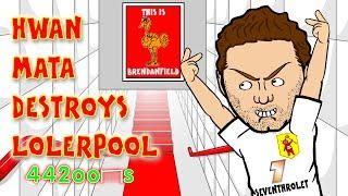 Steven Gerrard Red Card/Stamp BY JUAN MATALiverpool vs Man Utd 1-2 22.3.15 Mata Song Cartoon