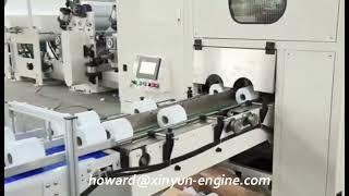 High-speed dual-channel toilet paper log saw cutting machine