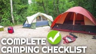 Complete Camping Checklist | Everything You Need for a Weekend of Camping | Camping for Beginners