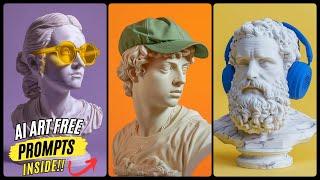 HILARIOUS Marble Statues with AI! - Free Prompts for Midjourney, Dall-E & More