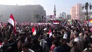 Tahrir thousands mark Egypt revolt anniversary