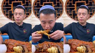 ASMR BEEF TROTTERS WITH SPICY GARLIC PASTE EATING