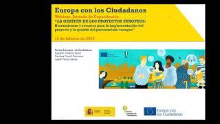 Webinar. Capacitación “La gestión de proyectos europeos: metodologías, herramientas y recursos”