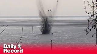 World War Two bomb blown up after being discovered on Scots beach