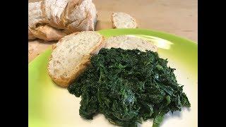 Spinaci al burro Stufati in padella - Ricetta molto semplice e gustosa