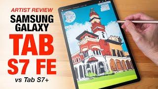 Samsung Tab S7 FE vs Tab S7+ (artist review)