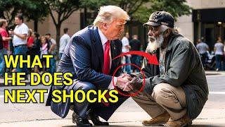 Trump Encounters a Homeless Veteran, What He Does Next Shocks Everyone