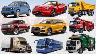 Road vehicles Names | City Vehicles Name | Land Transport Names | Means of Transport