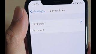 iPhone: Demo of Notification Banner Style Temporary Vs Persistent