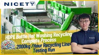 HDPE Plastic Waste Hot Washing Recycling Line | Full Process Explained And Equipment Required