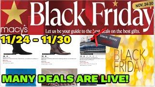 MACY'S BLACK FRIDAY 2024 AD | ***MANY DEALS ARE LIVE NOW!!!!!!