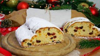 Stollen (German Holiday Bread) NO yeast - Easy Recipe Christmas Cake! Quarkstollen