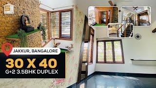 Get Your Eyes On This 30x40 G+2 House | East Facing 3.5 BHK Duplex In Bangalore | 66 Lacs Budget