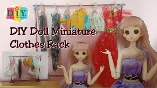 DIY: 30cm Doll Miniature Clothes Rack super easy as 123