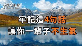 總是控制不住情緒怎麼辦？牢記這4句話，能讓你一輩子不發脾氣！10個人看完，9個人開悟【深夜讀書】