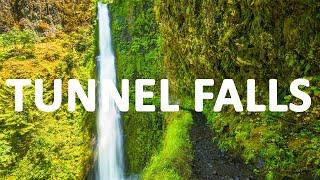 Tunnel Falls Oregon in 4K | Eagle Creek Trail | Columbia River Gorge | Hiking in Oregon