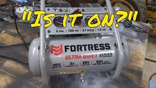 Harbor Freight Fortress Air Compressor Unboxing and Review! 2 Gallon 1.2 HP 135 PSI Ultra Quiet