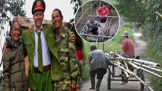 Hong Bids Farewell to Family to Head Back to the Military: Tuan and Grandpa Enjoy Chopping Bamboo!