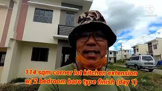 BRIA HOMES 114 sqm corner lot baretype finish (day 1)