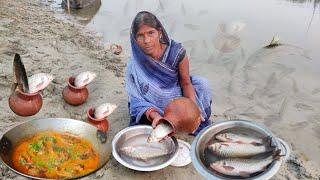 fish catching in village| unique fishing technique, fishing basari fish by village,famous fish curry