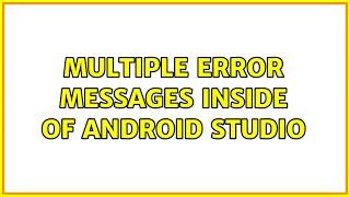 Ubuntu: Multiple error messages inside of Android Studio